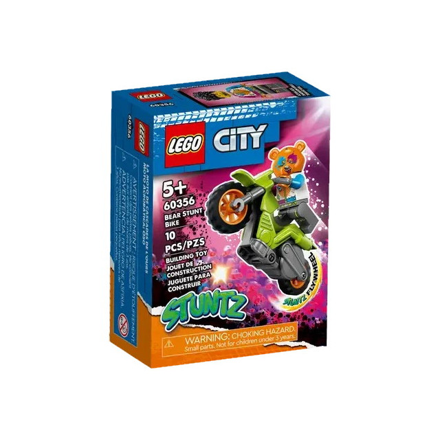 Название: КОНСТРУКТОР LEGO CITY ТРЮКОВОЙ МОТОЦИКЛ МЕДВЕДЯ, Артикул: 60356, Цена: 949