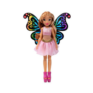 Шарнирная кукла Winx Club, Флора с крыльями для скретчинга Шарнирная кукла Winx Club, Флора с крыльями для скретчинга