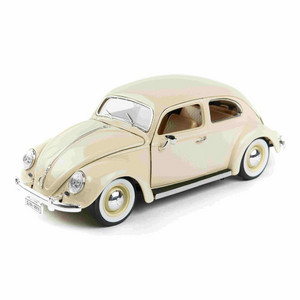 Bburago Машинка металлическая Volkswagen Kafer-Beetle 1955, 1:18, бежевая Bburago Машинка металлическая Volkswagen Kafer-Beetle 1955, 1:18, бежевая