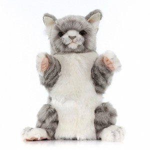 Мягкая игрушка на руку, Кот жаккардовый - Hansa Мягкая игрушка на руку, Кот жаккардовый - Hansa