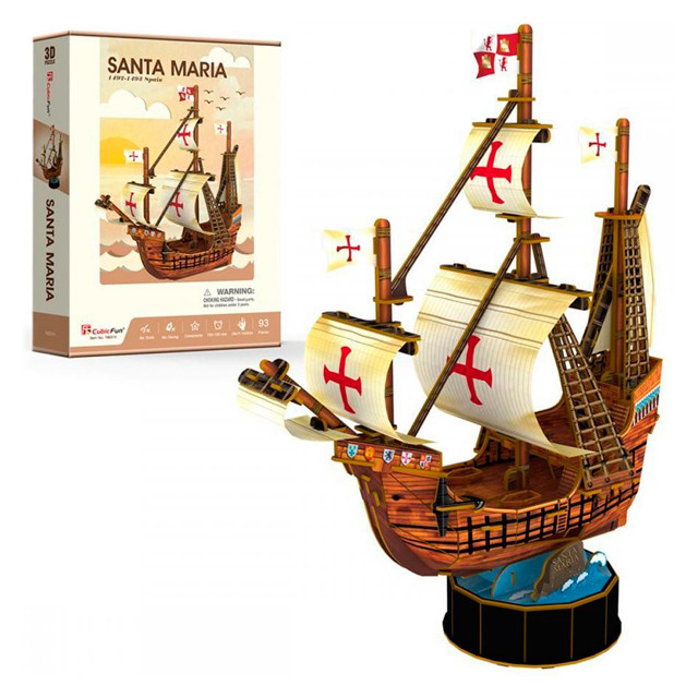 Название: ПАЗЛ 3D КОРАБЛЬ САНТА МАРИЯ 93ДЕТ., Артикул: T4031h CUBICFUN, Цена: 899