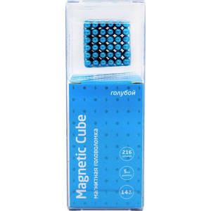 Головоломка «Magnetic Cube» Магнитная: Голубой Куб, 216 Шариков 5мм (207-101-7)