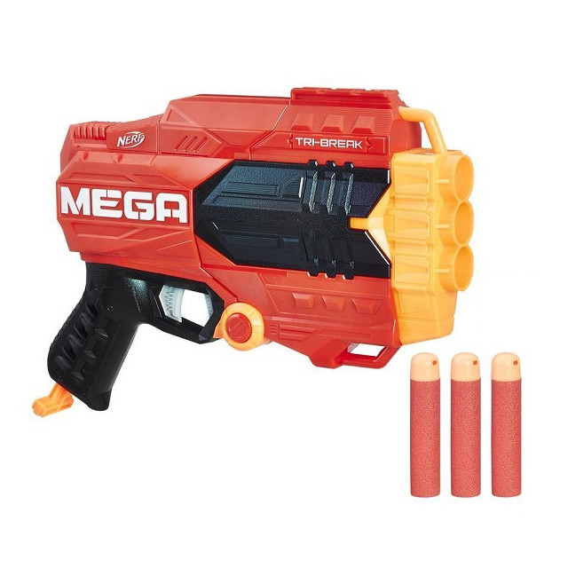 Название: БЛАСТЕР НЕРФ N-STRIKE MEGA TRI-BREAK, Артикул: Е0103 29.5*33СМ, Цена: 2 499