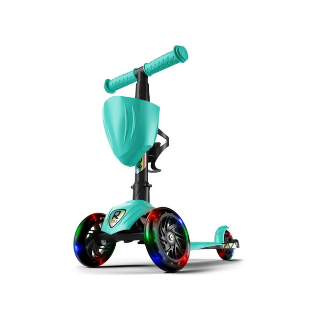 Название: Самокат Buggy Boom ALFA MINI XR нежно-морской, Артикул: 004-7033 СВЕТЯЩИЕСЯ КОЛЕСА,нежно морской, Цена: 2 999